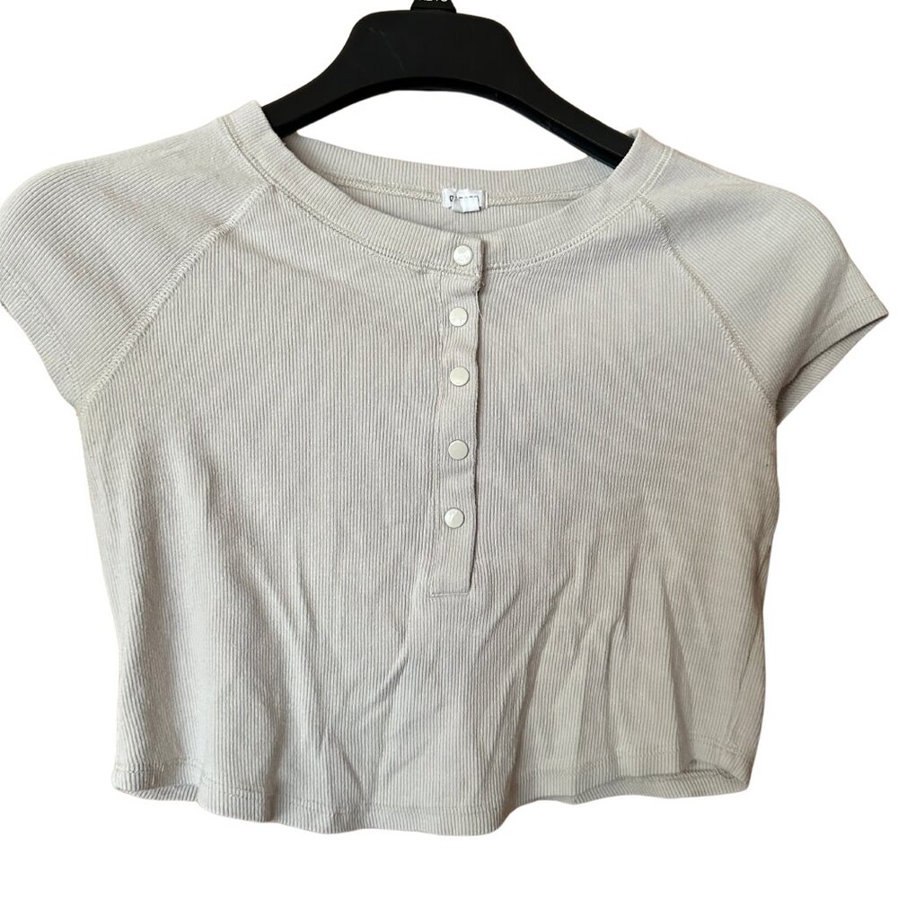 GARAGE Short Sleeve White Button Up